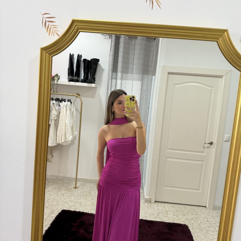 VESTIDO SOLÍS COLOR FUCSIA