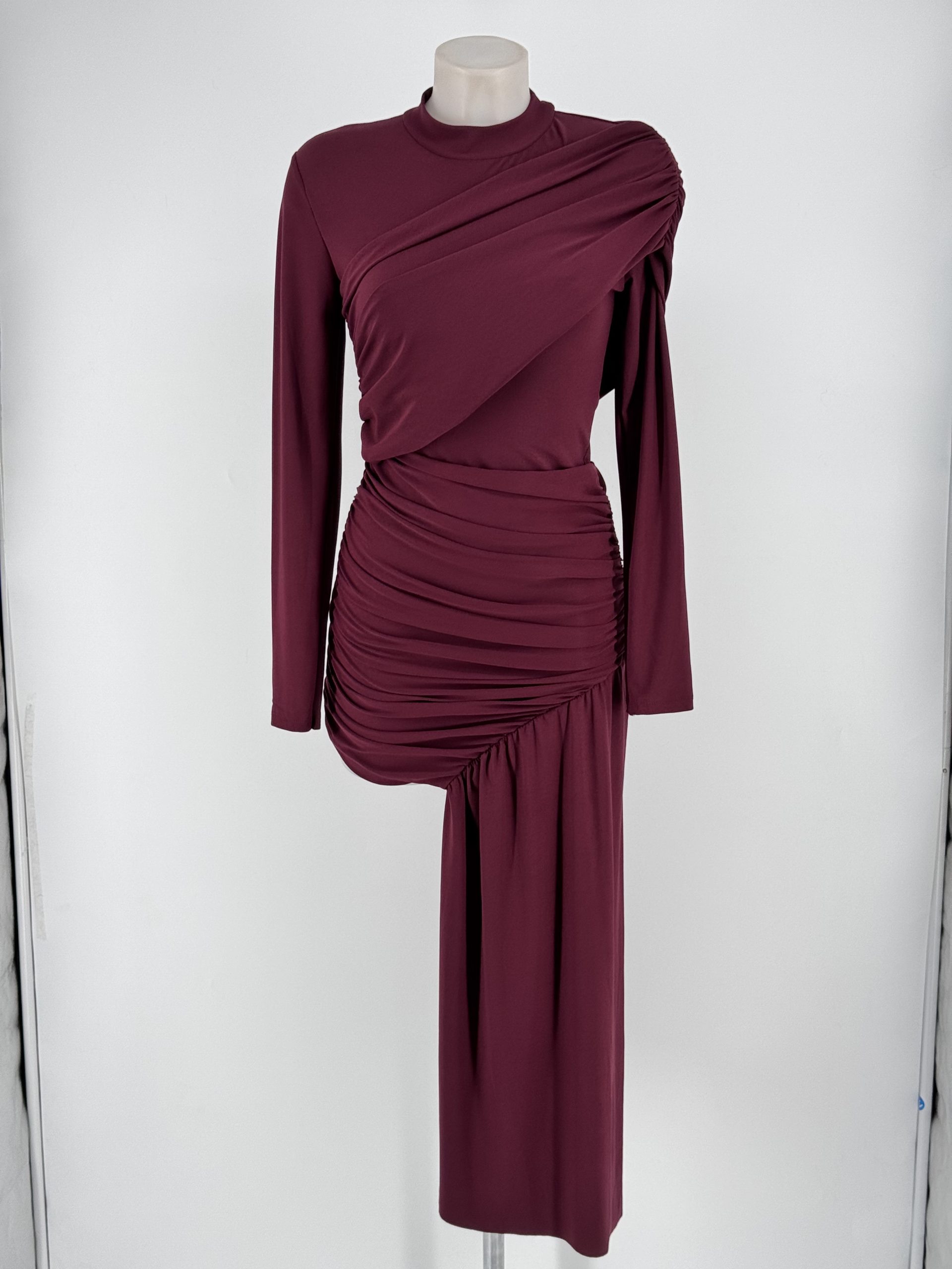 VESTIDO TERRACOTA MANGA LARGA. - Imagen 6